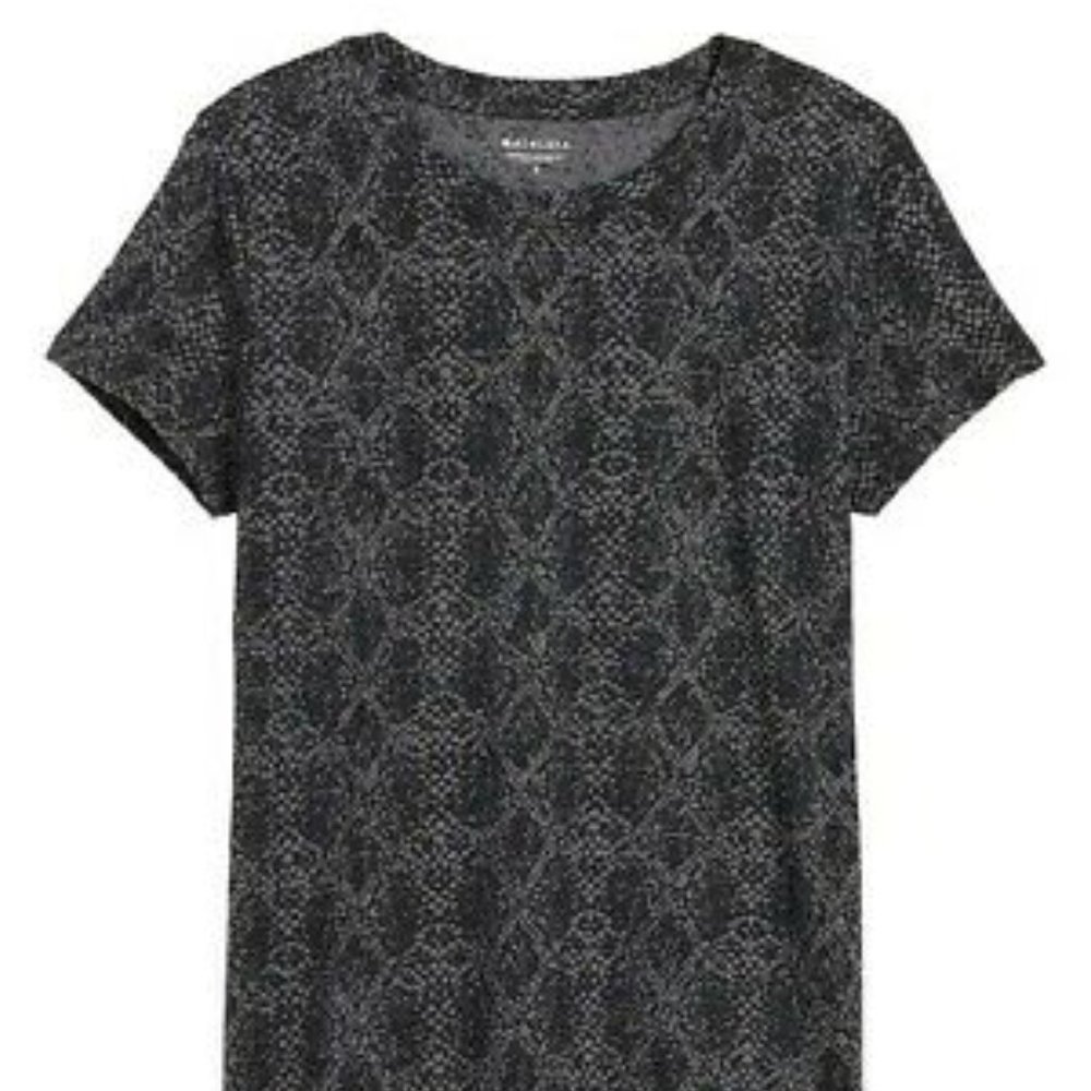 Athleta NWT organic daily snake print tee size XXS